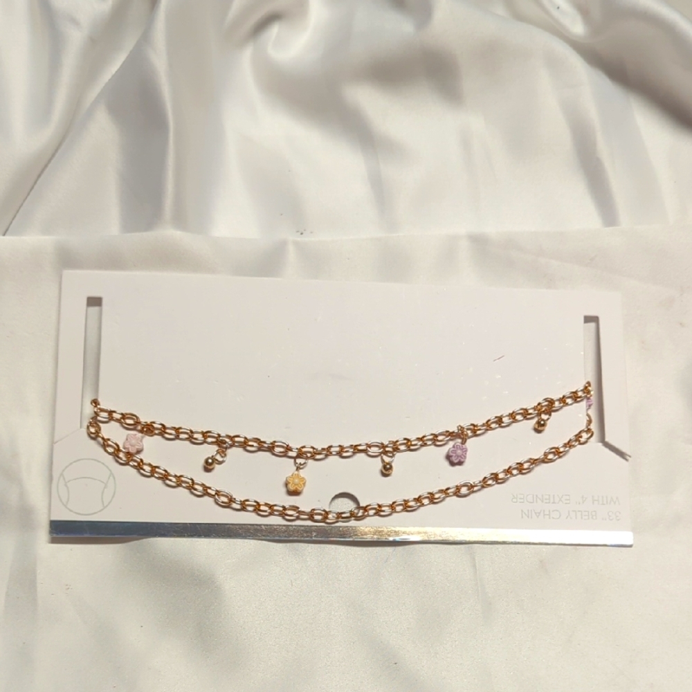 New Gold Belly Chain  with Charms